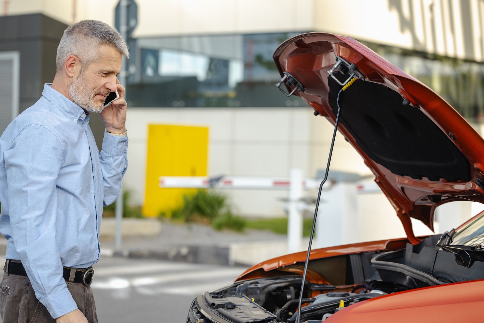 Calling the roadside assistance service